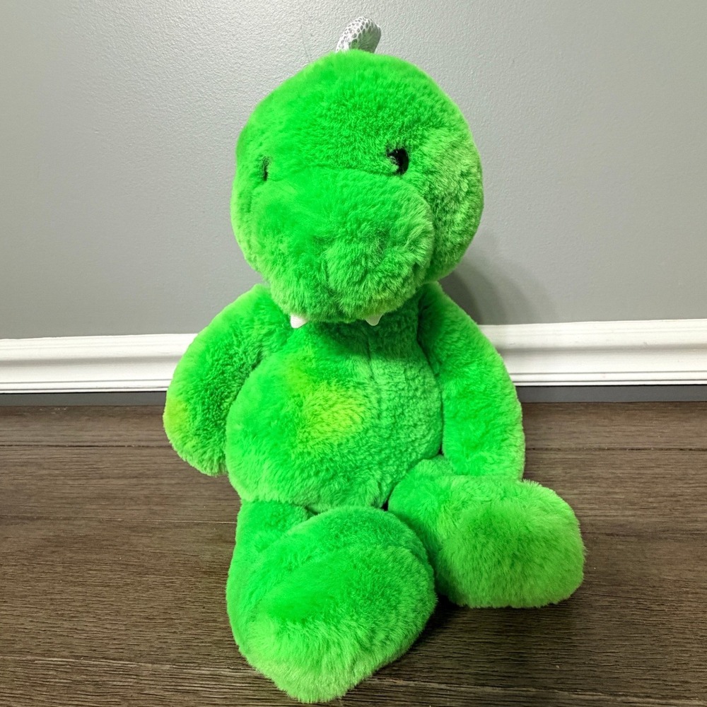 Kid Connection Neon Green Dinosaur Plush
